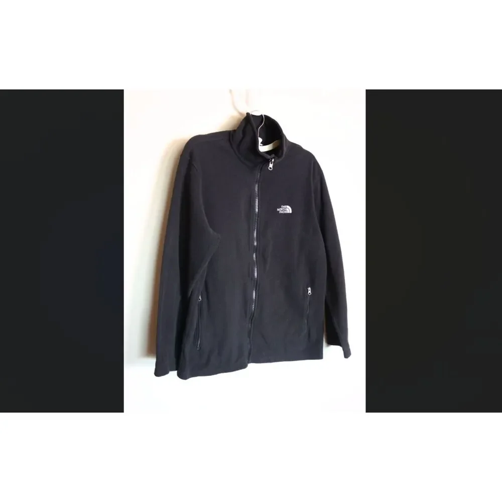 The North Face Men’s Medium Black Fleece Jacket Full Zip Lightweight